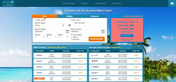 Comparez les offres des compagnies avec EasyVols